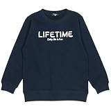 [NARNAD] 13010014-2 [ナーナッド] 長袖 抗菌 LIFETIME ロゴ プリント トレーナー 子供服 キッズ ボーイズ ガールズ 110-160 [03 オレンジ] [04 ネイビー] (140cm ネイビー)
