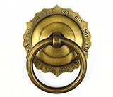 Douperキャビネットハードウェア100 %ソリッド真鍮リングノブベース直径2 – 2 / 5 " Pack of 4