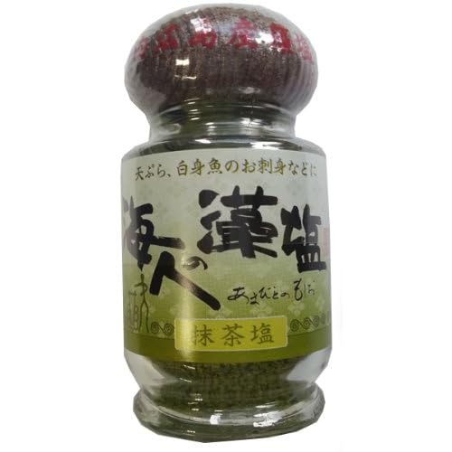 朋和商事 海人の藻塩 抹茶塩 天ぷら、白身魚のお刺身などに