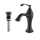 Kraus KEF-15001-PU16ORB Ventus Single Lever Basin Bathroom Faucet and Pop Up Drain with Overflow Oil