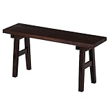木製 ベンチ スツール ウッドベンチ 椅子 長椅子 いす チェア 縁台 天然木 台 〔幅90cm〕 ダークブラウン