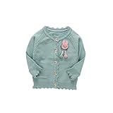 Pojour ベビー服 子供服 女の子ニットセーター 冬 防寒 かわいいカーディガントップス おしゃれ 暖かい 厚手 綿 ベビールームウェア 普段着 カジュアル 旅行 記念日 プレゼント 丸首 黄色
