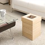 天然木桐製ダストボックス 長方形 ゴミ箱 ごみ箱 (ナチュラル)