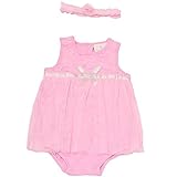 Duck Duck Gooseベビー女の子ピンクヘッドバンドGlitter Banded Skirtedボディスーツ3 – 9 M カラー: ピンク