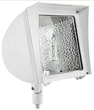 RAB FXH125PSQWPC2 with PC2 Flexflood 125W-Metal Halide HPF Pulse Start Arm + 277V with Photocell, Wh