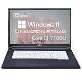 【整備済み品】富士通 ノートPC A577 / 15.6型 / Win11 Pro/MS Office H&B 2019 / Core i3
