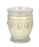 Creative Co-Op Flaire Embossed Glass Jar Candle, 3.5-Inch, Walk in The Woods Scent