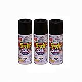 アスペン ラッカースプレー 300ml ツヤケシ黒 【まとめ買い3缶セット】