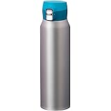 アトラス 水筒 超軽量 ステンレス ワンタッチボトル 800ml 真空断熱 保温保冷 エアリスト グリーン×シルバーマット AREW-800SGR