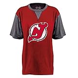 NHL New Jersey Devils半袖ラグランPCD TEE、XL、レッド