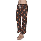 NFL Cleveland Browns レディーズ Womens パジャマのズボンを収穫 Cropped Pajama Pants - ブラウン & オレンジ Brown & Orange (サイズ