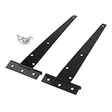 B blesiya 2 x Heavy Duty Tヒンジ2 – 3 - 4 – 6による – 8-10 – 12 " Shedドアt-hingeブラック/シルバー 12inch 48240fde9d