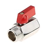 Baosity 高品質　メスxオス　1/4　ボールバルブ　真ちゅう　ボール　バルブ　スイッチ　 - a