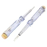 uxcell　検電ドライバー　スクリュードライバー　プラスチック　金属　クリアブルー　AC 100-1000V　2個入り