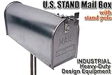 ★アメリカンスチールポストU.S.STAND MAIL BOXポール付 　シルバー