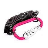 DealMux Bicicleta Primavera Cabo combinação mosquetão Gancho Código De BLOQUEIOフクシア