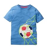 Little Boys漫画印刷ショートスリーブスポーツTシャツ幼児用ベビー夏コットントップスブラウスサイズ2 3 4 5 6 7 8t 7T