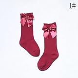 トトハウス(TOTO HOUSE) 子供のソックス 子供靴下 キッズ ソックス お姫様 リボン 柔らかい (M, レット)