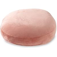 mofua (モフア) クッション うっとりなめらか パフタッチ ローズヒップオイル配合 ピンク 直径38cm 55856I01