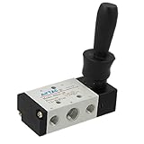 uxcell ハンド レバー バルブ 5ウェイ 2ポジション プラスチック ブラック