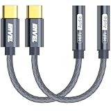 ENVEL イヤホン ジャック 変換 タイプc イヤホン アダプター USB Type C 3.5 mm オーディオ 変換 Samsung Galaxy S23 S22 S21 S20 FE Ultra Tab S8 S7 iPhone 15 Pro Max iPad Pro Google Pixel 5/6/7に対応 グレー