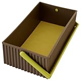 八幡化成 ハンドル付きスクエア型収納 sceltevie omnioffre(オムニオッフル) S ブラウン