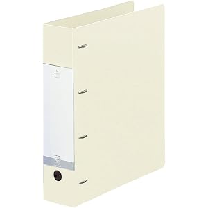 リヒトラブ D型 リングファイル A4 4穴 白 G1280-0
