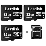 工場卸売 32GB Micro SD カード 3 枚パック、U3 A1 V30 クラス 10、80+MB/s 読み取り、4K カメラ、ゲーム コンソール、ドローン、CCTV 用 - SD アダプター付き(32GBX3)