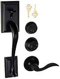 Schlage f62-add-acc-lh f-series Addison Handleset with Left Handedマットブラック