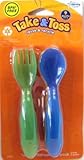 The First Year's Learning Curve Take & Toss Toddler Fork & Spoon Flatware (2-Pack) (並行輸入品)