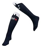 Plus Nao(プラスナオ) 子供用靴下 キッズソックス くつ下 ハイソックス こども用 子ども用 女の子 女児 キッズ KIDS 猫 ネコねこ キャット - ブラック