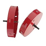 Dolity アルミパイプに対応　180mm 200mm　Biメタル　M42 HSS　ホール　ソー　カッター　ドリルビット　 交換性　便利性　