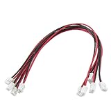 uxcell 飛行機リポバッテリー用コネクター　XH-2Pコネクタ電源ケーブル　電線ケーブルリード　全長20.5cm　5個入り