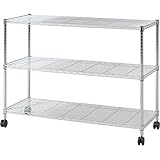 メタルTVラック(テレビ台/テレビボード) 3段 【幅75cm：20型～32型対応】 スチール キャスター付き MTV-3CR クロム【組立品】【代引不可】 生活用品 インテリア 雑貨 インテリア 家具 ローボード テレビ台 その他のローボ