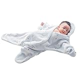 ブルー　トナカイ絨　シュラフ 柔らかい 赤ちゃん 用 柔らかい肌触り