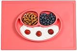 Smiley Face Silicone Baby Placemat - Square - Red [並行輸入品]