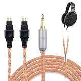 okcsc ZT16 ヘッドホンケーブル HD650 交換ケーブル イヤホン・ヘッドホン用 16芯 純銅 SENNHEISER用 HD600・HD580・HD535・HD545・HD565・HD265に適合 長さ1.5m 3.5mm