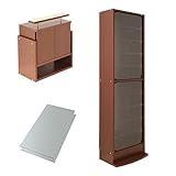 【福袋】【地球家具】フィギュアラック[レギュラ 深型 ブラウン][ハイタイプ本体＋上置ロータイプ]【耐震 専用 フィギュア 棚】 [鍵付きコレクションケース] ミラー付