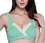 (エリンコ モア) erinco more 授乳ブラジャー マタニティブラジャー 授乳ブラ ブラジャー レディース (グリーン, L)