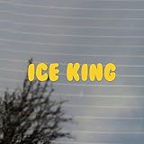 Ice KingアドベンチャーCartoonビニールデカール 2.87W X 0.6H Inches イエロー CFGVD251SF