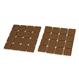 uxcell　家具保護　パッド　クッション　床プロテクター　セルフ粘着　32個入 18x18mm