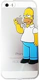 ★液晶保護フィルム付き★ The Simpsons iPhone5/5s ケース Type B クリアケース キャラクター アップルマーク リンゴ シンプソンズ スマホケース アイフォン5 アイフォン5s アイフォンケース
