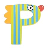 Tatiri Crazy Bird Letter P (Green/Blue) by Tatiri