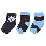 ポロ ラルフ ローレン ベビー 靴下 3足セット 2足セット ギフト 出産祝い ベビーウェア （サイズ：0-6m、カラー：TAS/Navy） Polo Ralph Lauren [並行輸入品]
