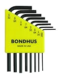 BONDHUS(ボンダス) 六角レンチセット ショート 8本組 インチタイプ HLX8S