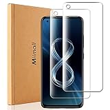 Miimall【2枚セット】ASUS ZenFone 9/ZenFone 8 ZS672KS ガラスフィルム ZenFone 9 強化ガラス 擦り傷防止 指紋・汚れ防止 9H硬度 2.5Dラウンドエッジ加工 保護フィルム ASUS ZenFone 9/8 スマートフォン対応