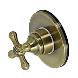 Kingston Brass KS3033AX シングルハンドル 3ウェイダイバーターバルブ トリムキット付き アンティーク真鍮