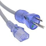Otimo 6 Ft Hospital Grade Power Cord 5-15P to C13 SJT 16/3 Clear Blue [並行輸入品]