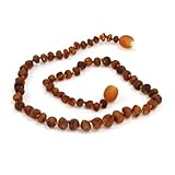 Momma Goose Baltic Amber Baby Necklaces (small, baroque unpolished cognac) by Momma Goose