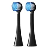 Spryaut 2本 クリーンブラシ for Panasonic (パナソニック) EW-DT63 / EW-DT73 / EW-DP57 / EW-DP37 / EW-DL39 / EW-DA57 / EW-DA37 電動歯ブラシ用, 歯垢除去 歯ブラシ 替えブラシ (ブラック)